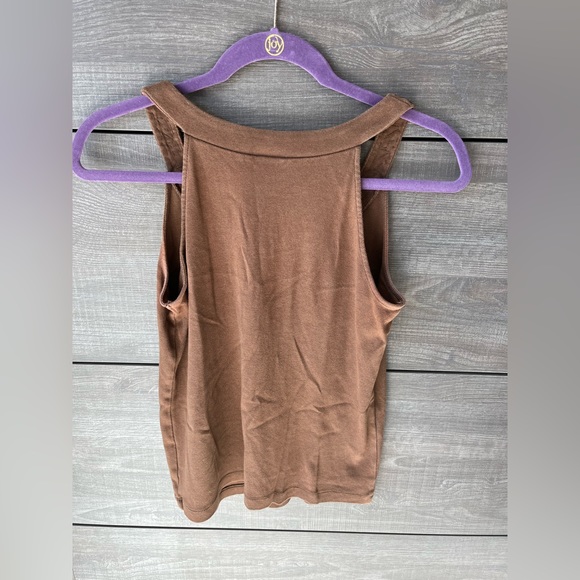 Rafaella Brown Embellished Top - Petite Small - Picture 3 of 3